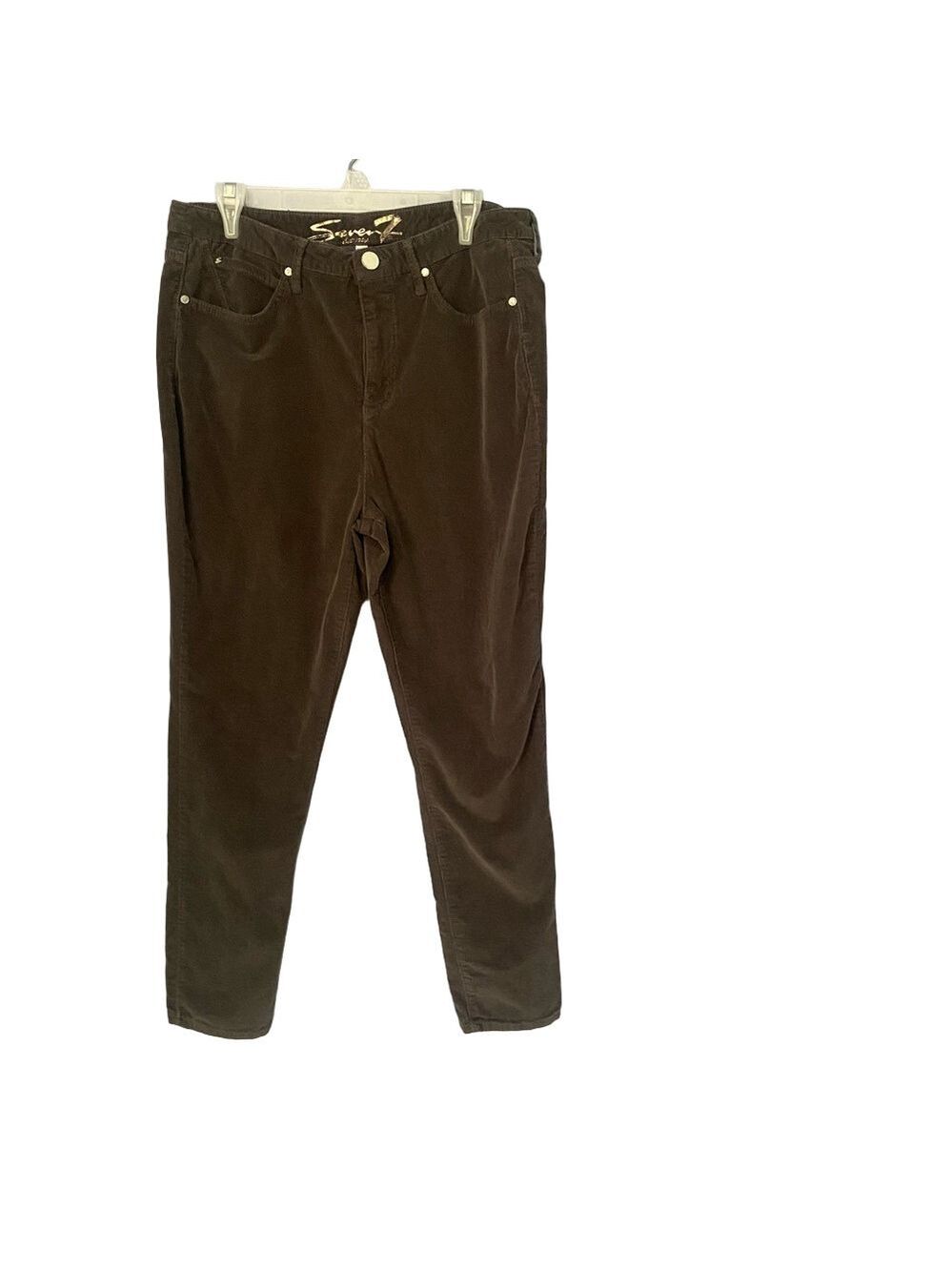 Seven7 gray corduroy straight pants